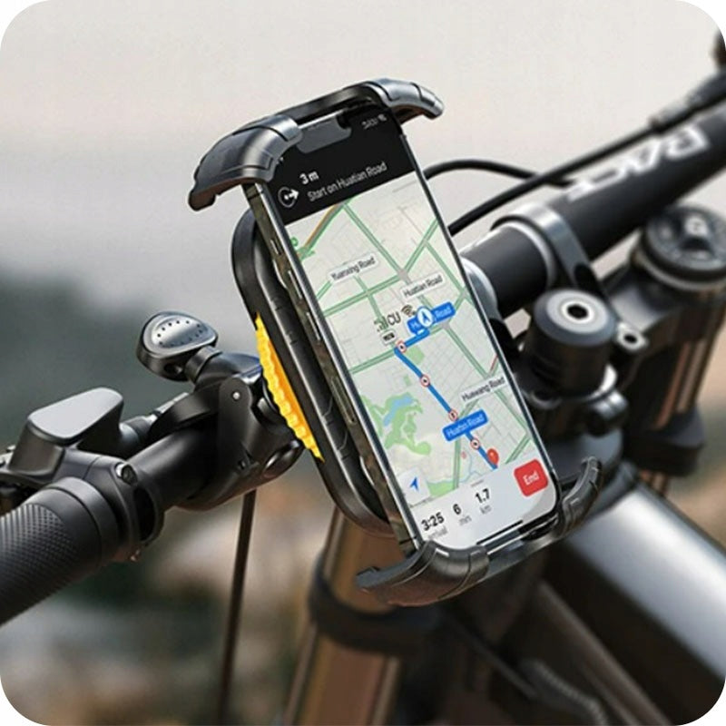 BICYCLE PHONE HOLDER FOR BIKE FOR MOTORCYCLE TWISTED HANDLEBARS Manufacturer code Uchwyt rowerowy na telefon REVENTO Z-05