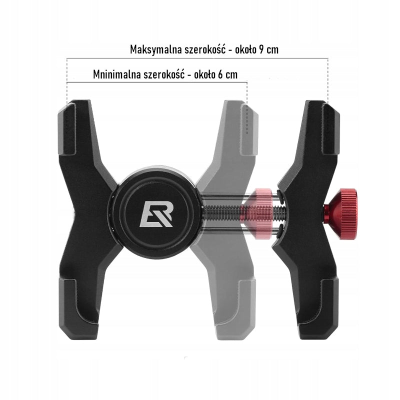 BICYCLE PHONE HOLDER FOR BRIDGE ALUMINUM PHONE MOUNT STURDY Model UCHWYT MOCOWANIE TELEFONU DO MOSTKA REGULACJA
