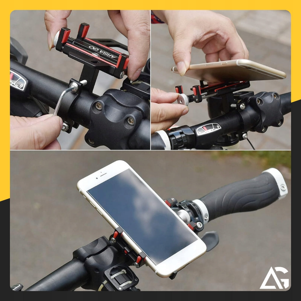 BICYCLE PHONE HOLDER HANDLEBAR ANTI SHOCK ADJUSTABLE STRONG 360° Packaging status original
