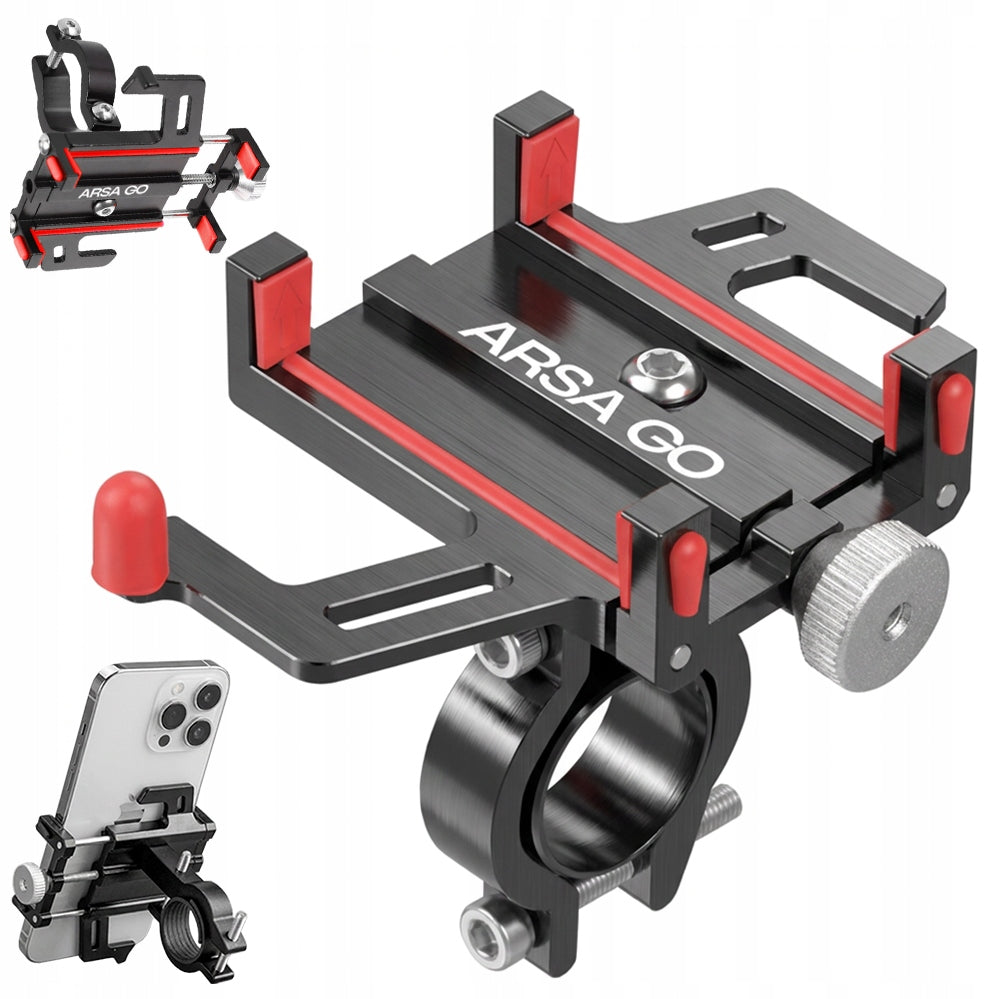 BICYCLE PHONE HOLDER HANDLEBAR ANTI SHOCK ADJUSTABLE STRONG 360°