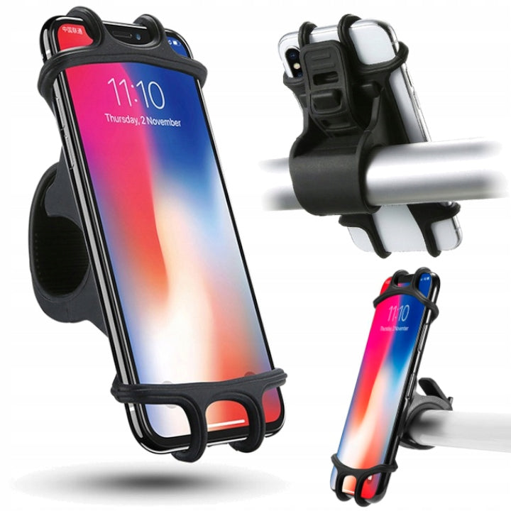 BICYCLE PHONE HOLDER HANDLEBAR FOR BIKE SILICONE ADJUSTABLE STRONG Brand Hitelo