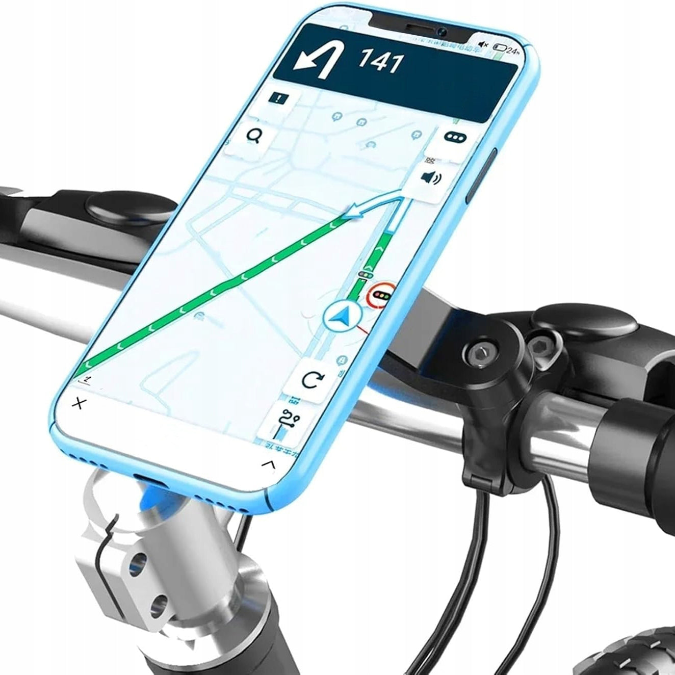 BICYCLE PHONE HOLDER HANDLEBAR MOUNT MOTOR QUAD GEAR LOCK MTB Manufacturer code TLD-143A-BLUE