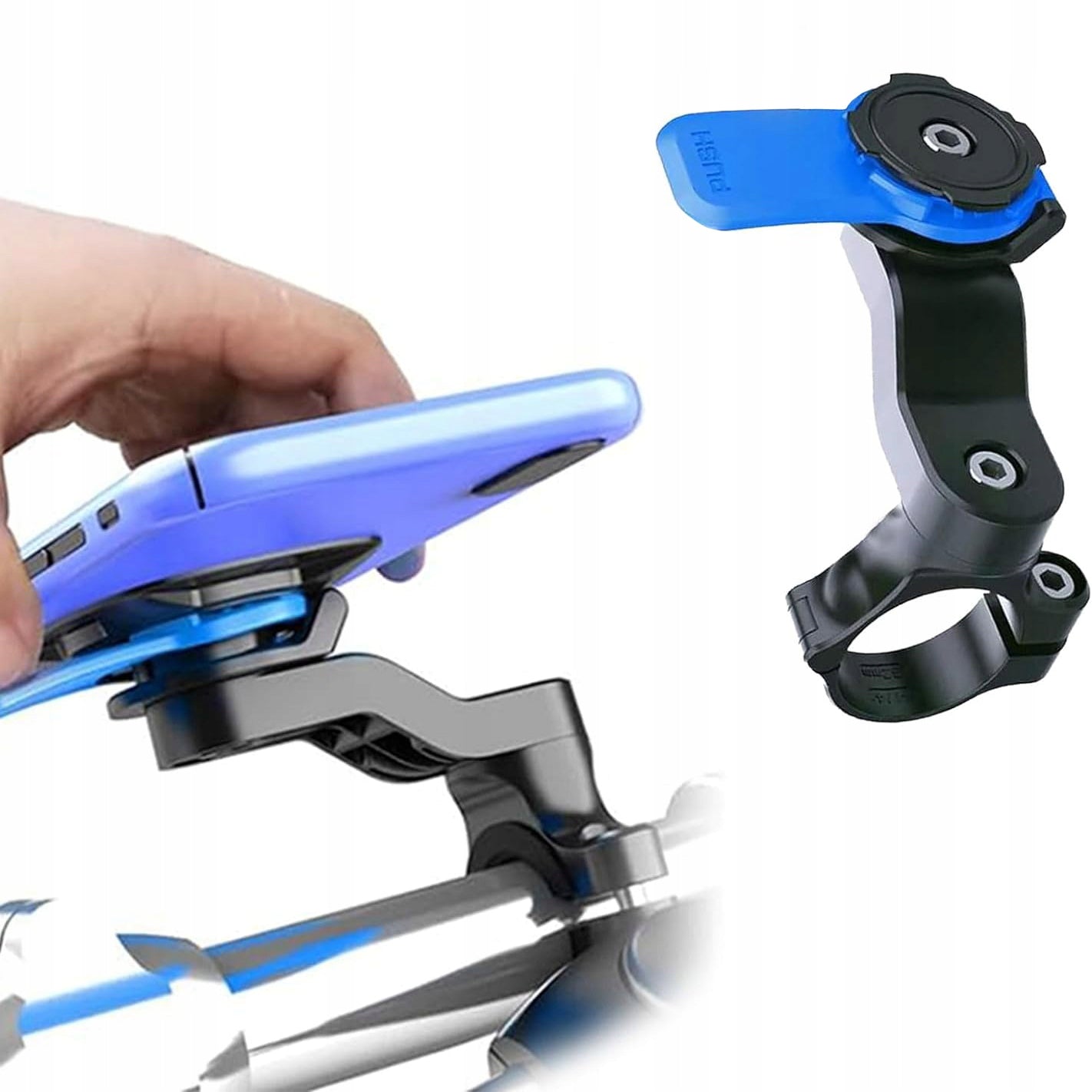 BICYCLE PHONE HOLDER HANDLEBAR MOUNT MOTOR QUAD GEAR LOCK MTB Model TLD-143A-BLUE