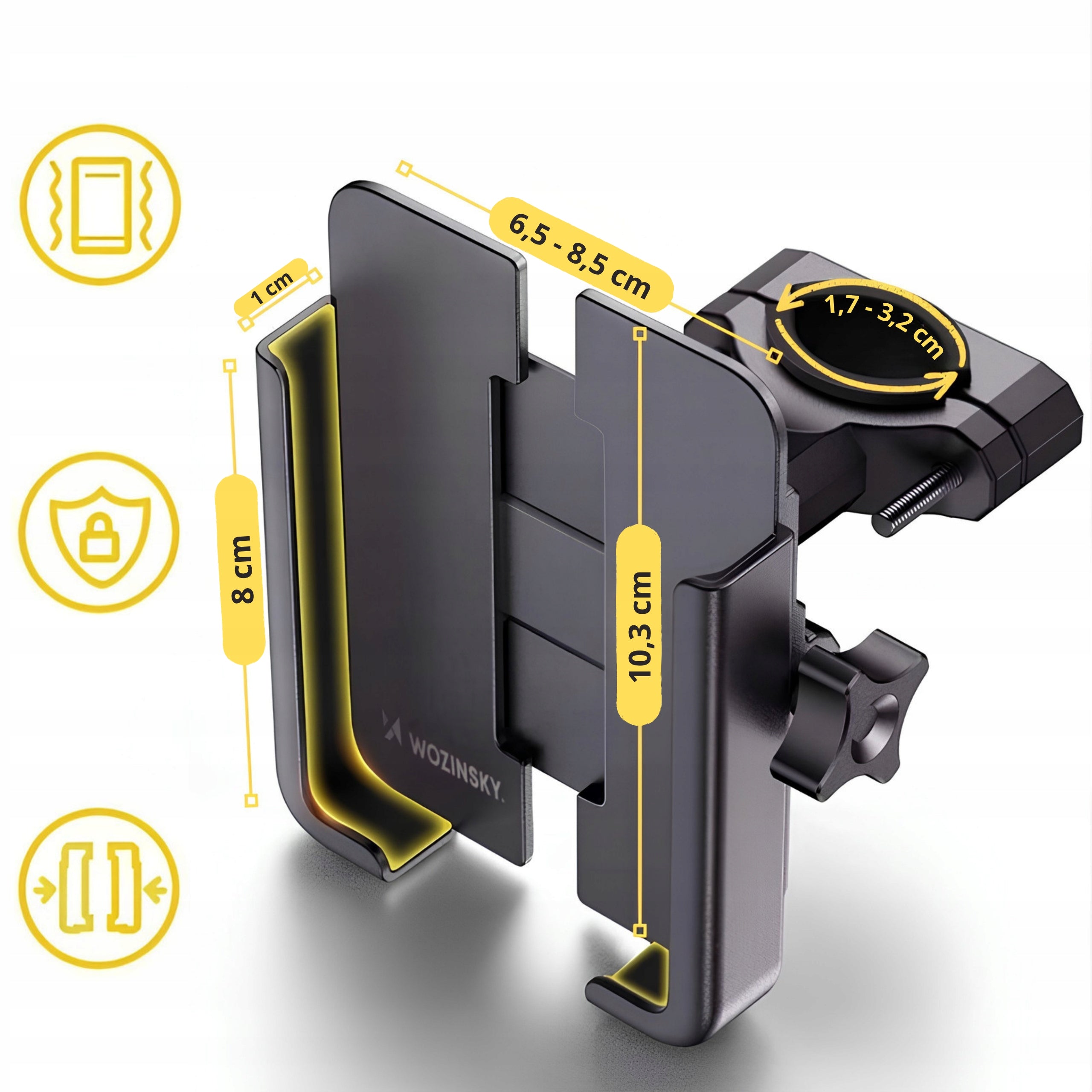 BICYCLE PHONE HOLDER MOTORCYCLE METAL STABLE ARMORED 360° Packaging status original