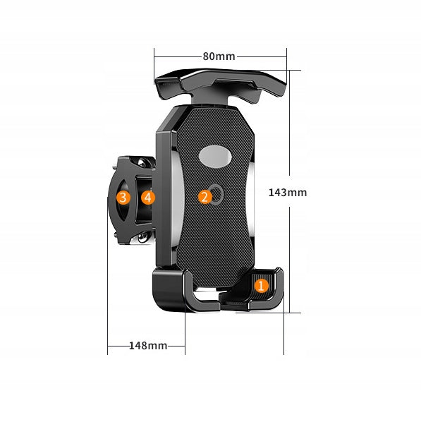 BICYCLE PHONE HOLDER for motorcycle handlebar 360° shockproof Packaging status original