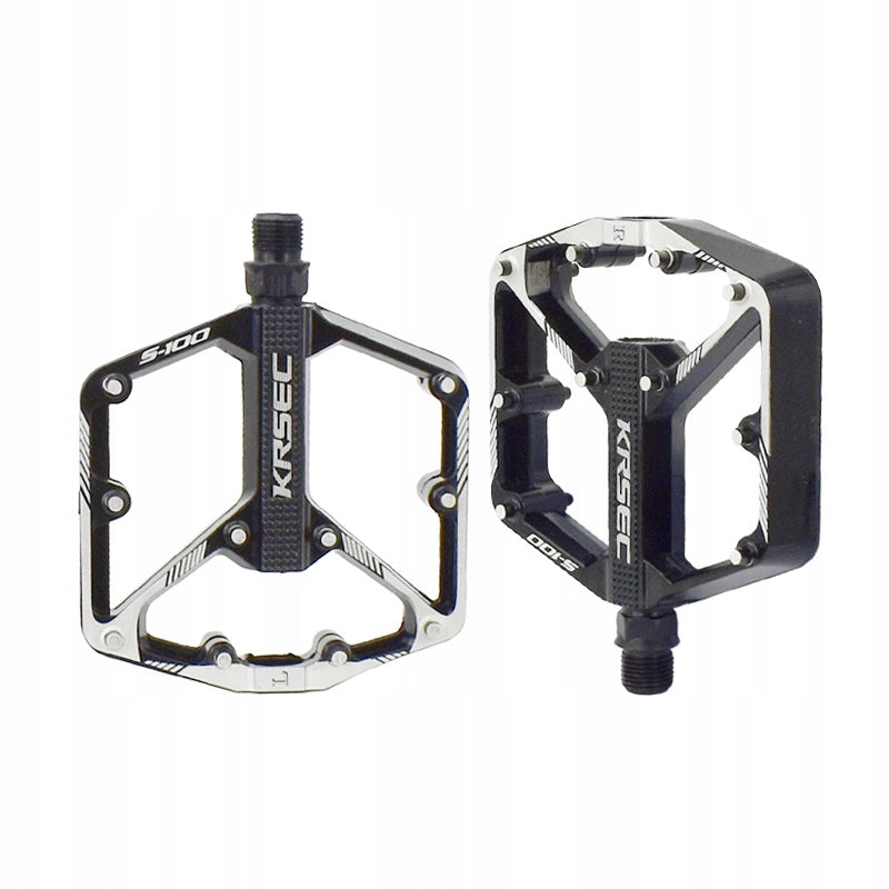 BICYCLE PLATFORM PEDALS ALUMINUM STRONG MACHINE BEARINGS PINS BLACK EAN (GTIN) 8581702265628