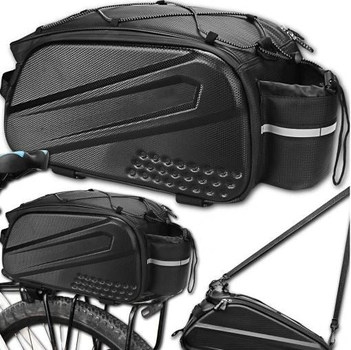 BICYCLE POUCH BAG FOR RACK BIKE TRUNK STIFFENED LARGE REAR