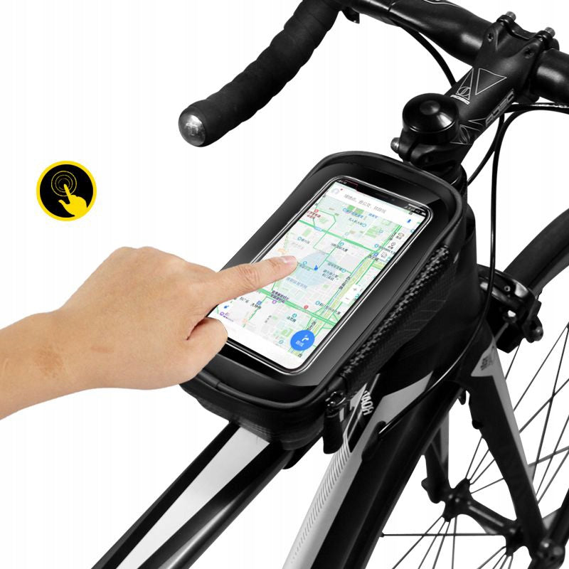 BICYCLE POUCH BAG HOLDER CASE, PHONE CASE, for Wildman bicycle frame Color black