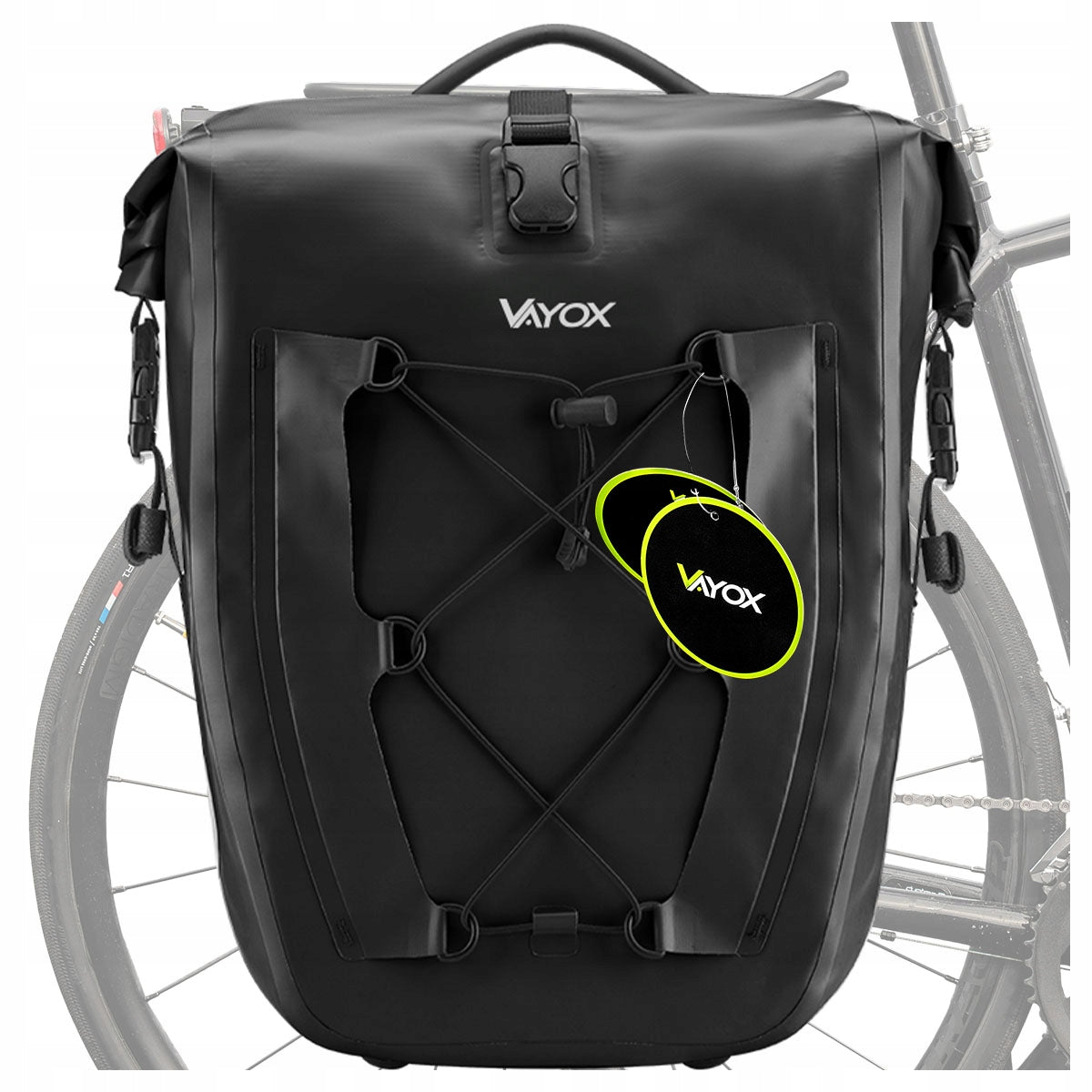 BICYCLE POUCH BICYCLE BAG FRONT REAR ROOMY 27L WATERPROOF VAYOX