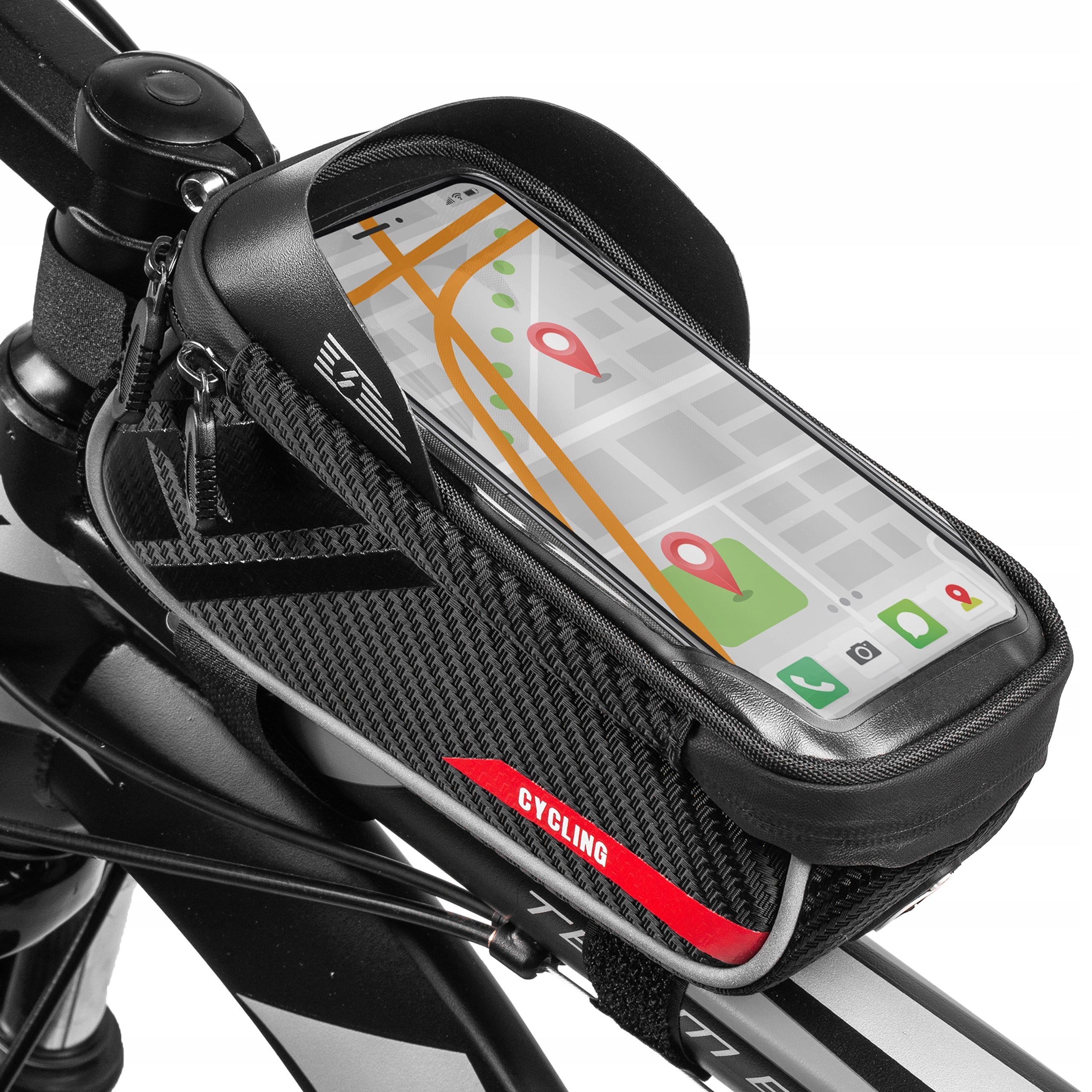 BICYCLE POUCH BICYCLE BAG WATER-RESISTANT FRAME HOLDER PULL-DOWN CASE 1L