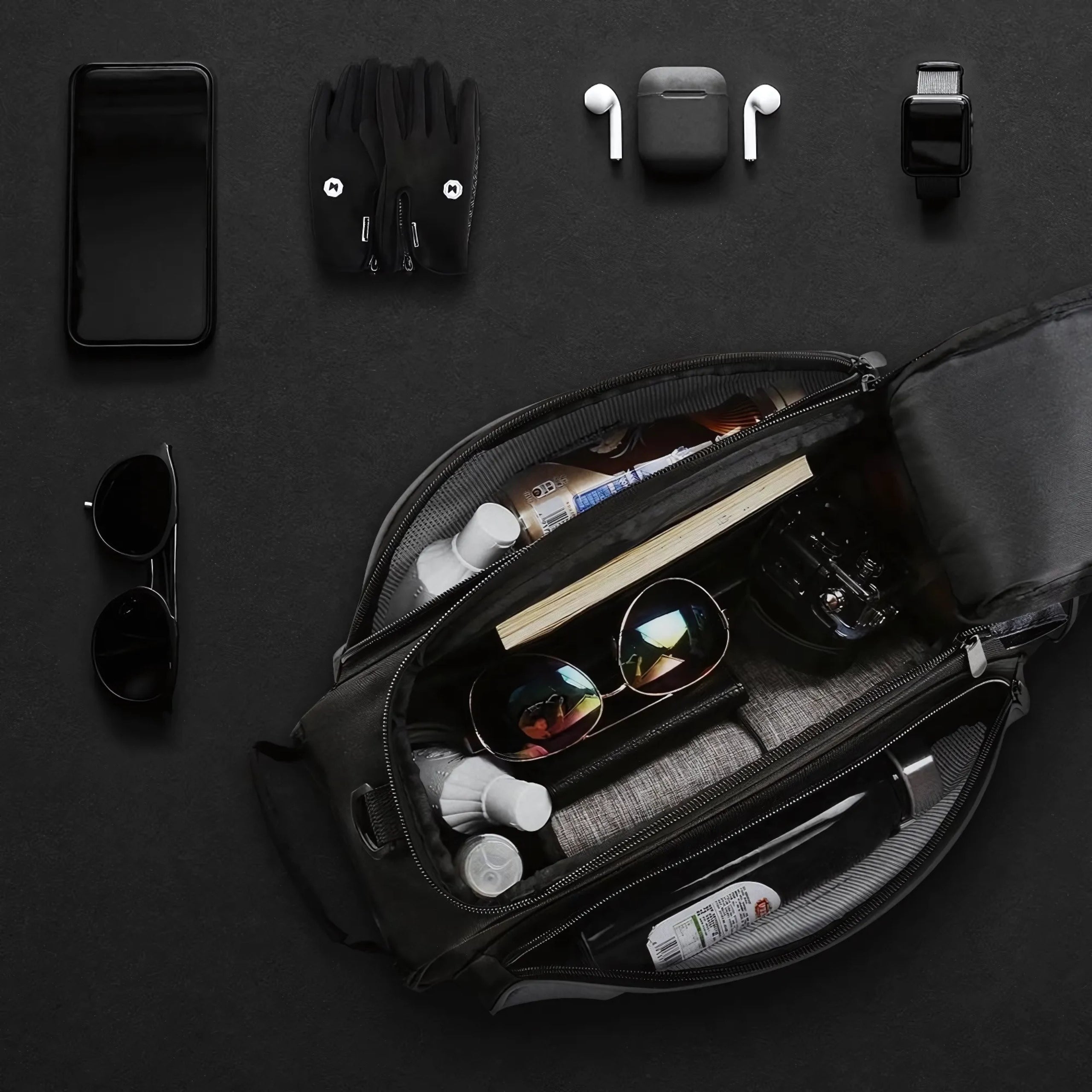 BICYCLE POUCH FOR BICYCLE RACK WATERPROOF ROOMY BIKE BAG LARGE Color black