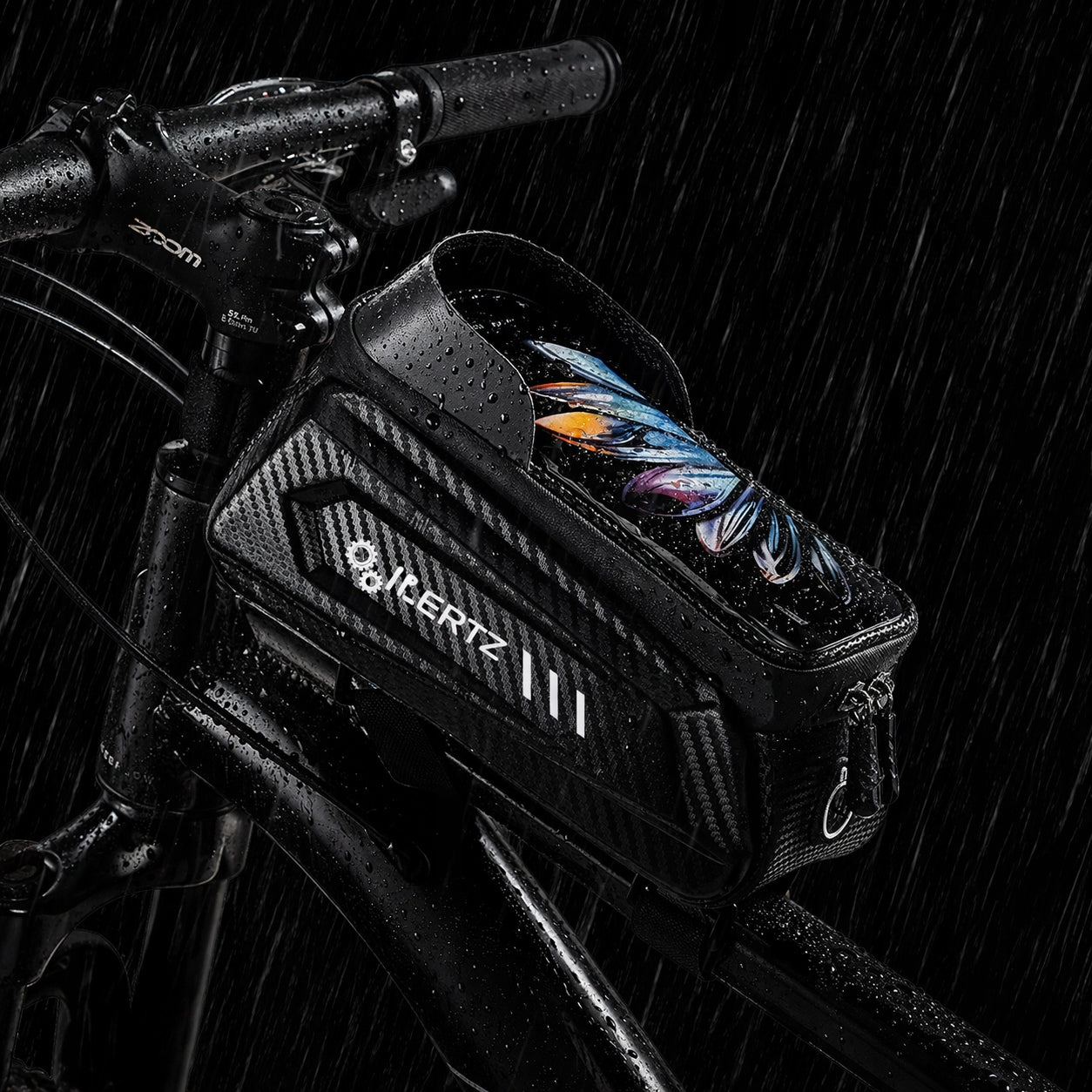 BICYCLE POUCH FOR BIKE RACK BAG BICYCLE HOLDER PHONE HANDLEBARS Capacity 1.5 l