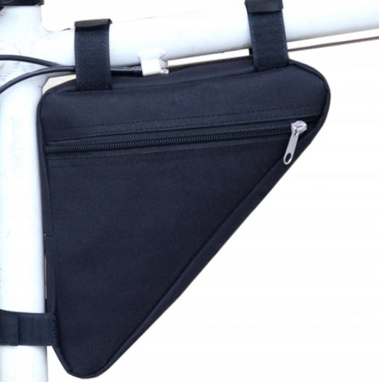 BICYCLE POUCH FOR FRAME TRAVEL BIKE BAG POUCH ROOMY BLACK Kind front
