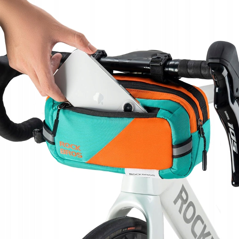 BICYCLE POUCH FOR HANDLEBAR BICYCLE BAG WITH BELT ROOMY 2,5L SACHET Brand Rockbros