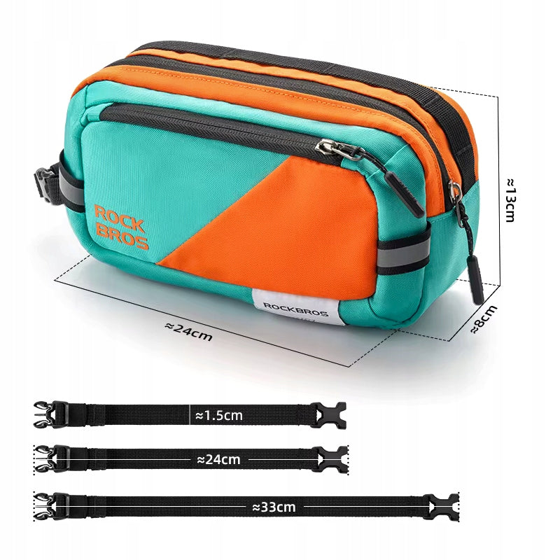 BICYCLE POUCH FOR HANDLEBAR BICYCLE BAG WITH BELT ROOMY 2,5L SACHET Capacity 2.5 l