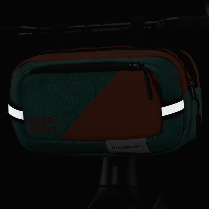 BICYCLE POUCH FOR HANDLEBAR BICYCLE BAG WITH BELT ROOMY 2,5L SACHET Kind front