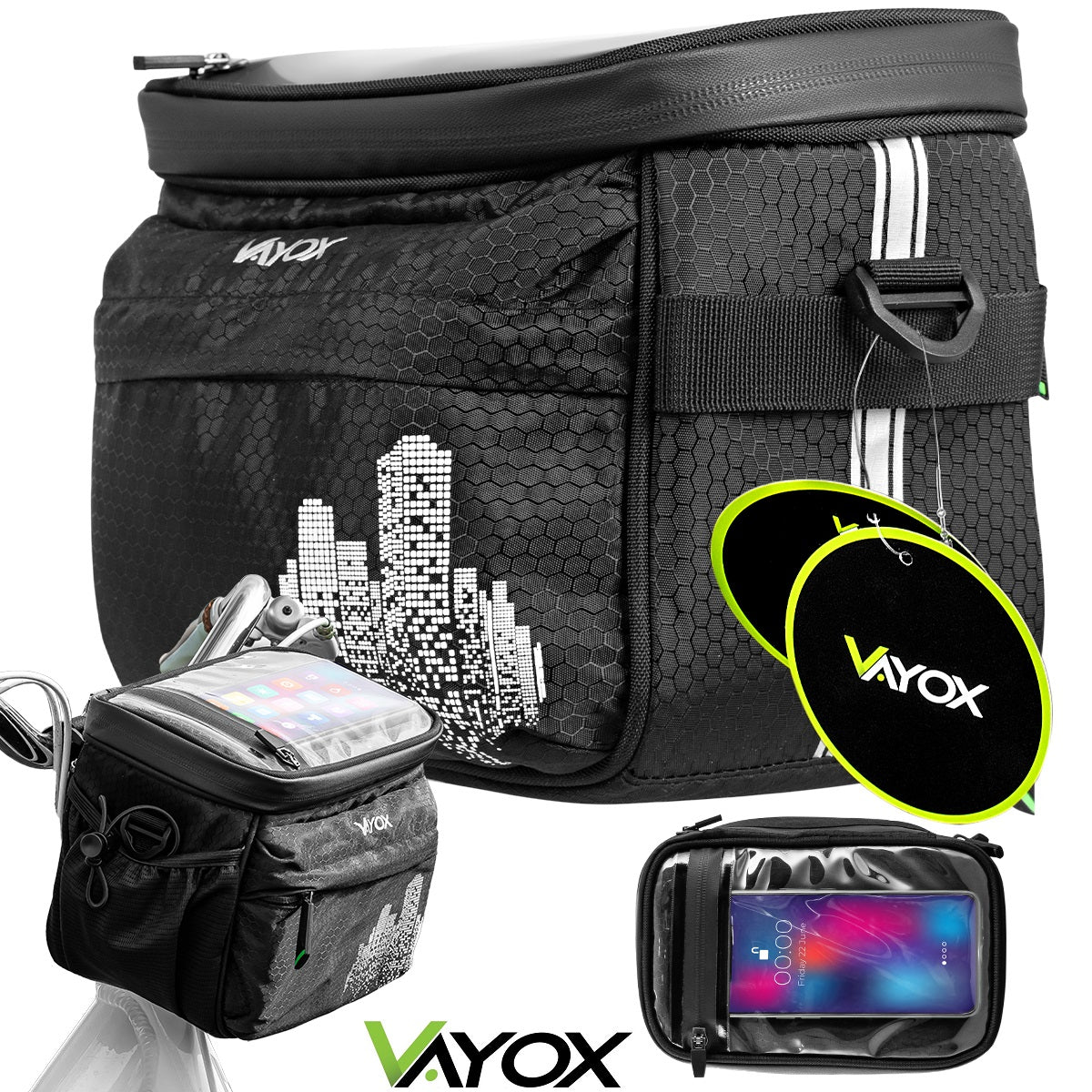 BICYCLE POUCH FOR HANDLEBARS BICYCLE BAG THERMAL CASE COVER VAYOX
