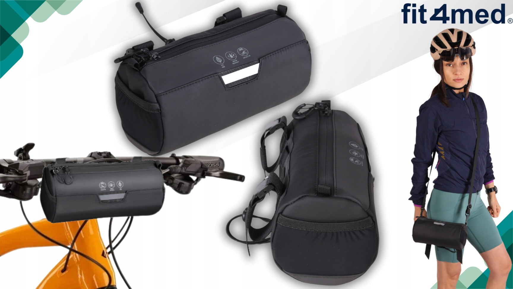 BICYCLE POUCH FOR HANDLEBARS FRONT TUBE BAG ROOMY WATERPROOF ZIPPER Manufacturer code SAKWA ROWEROWA NA KIEROWNICĘ PRZEDNIA 1428