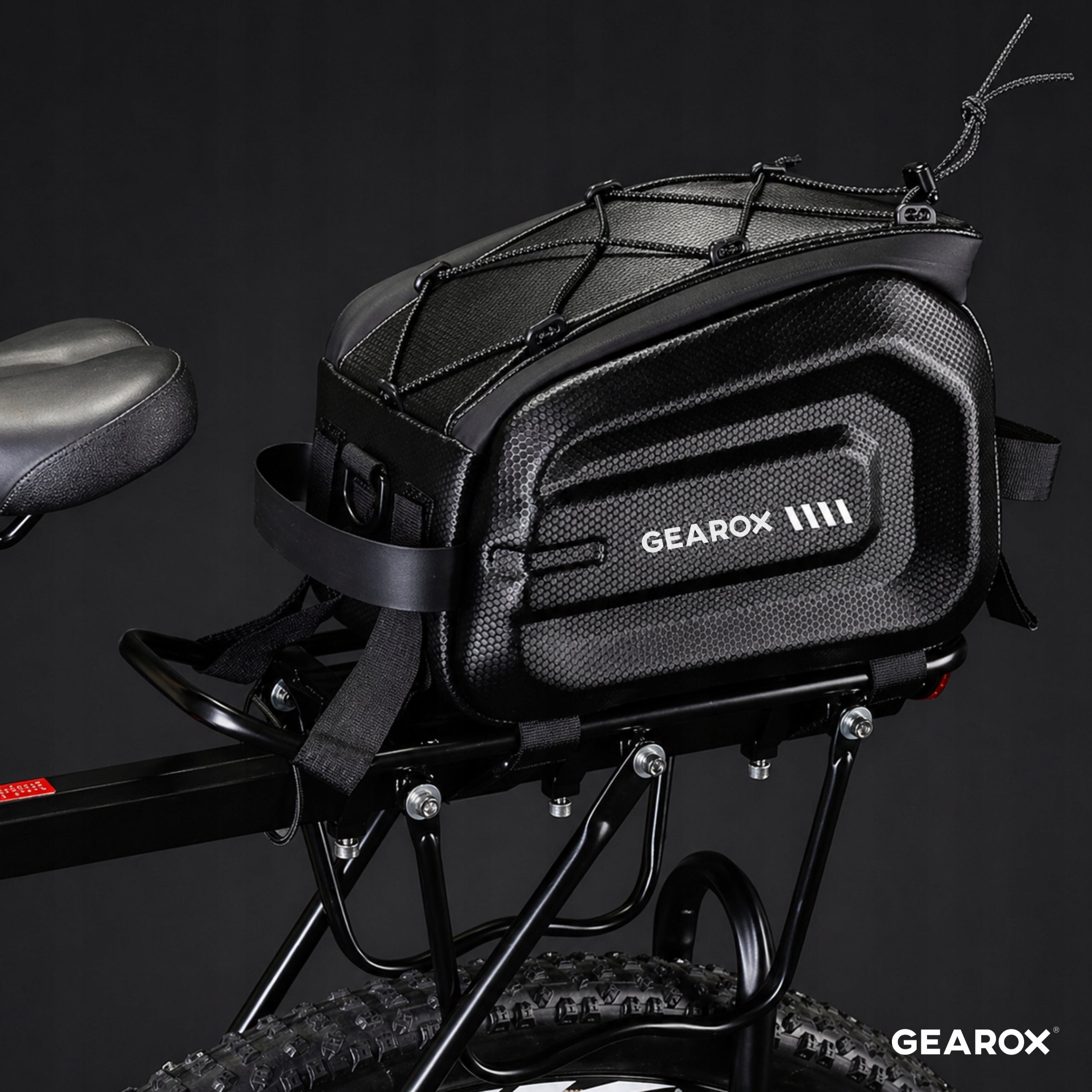 BICYCLE POUCH FOR RACK BIKE MOTOR BAG WATERPROOF CASE GEAROX 4L Kind rear