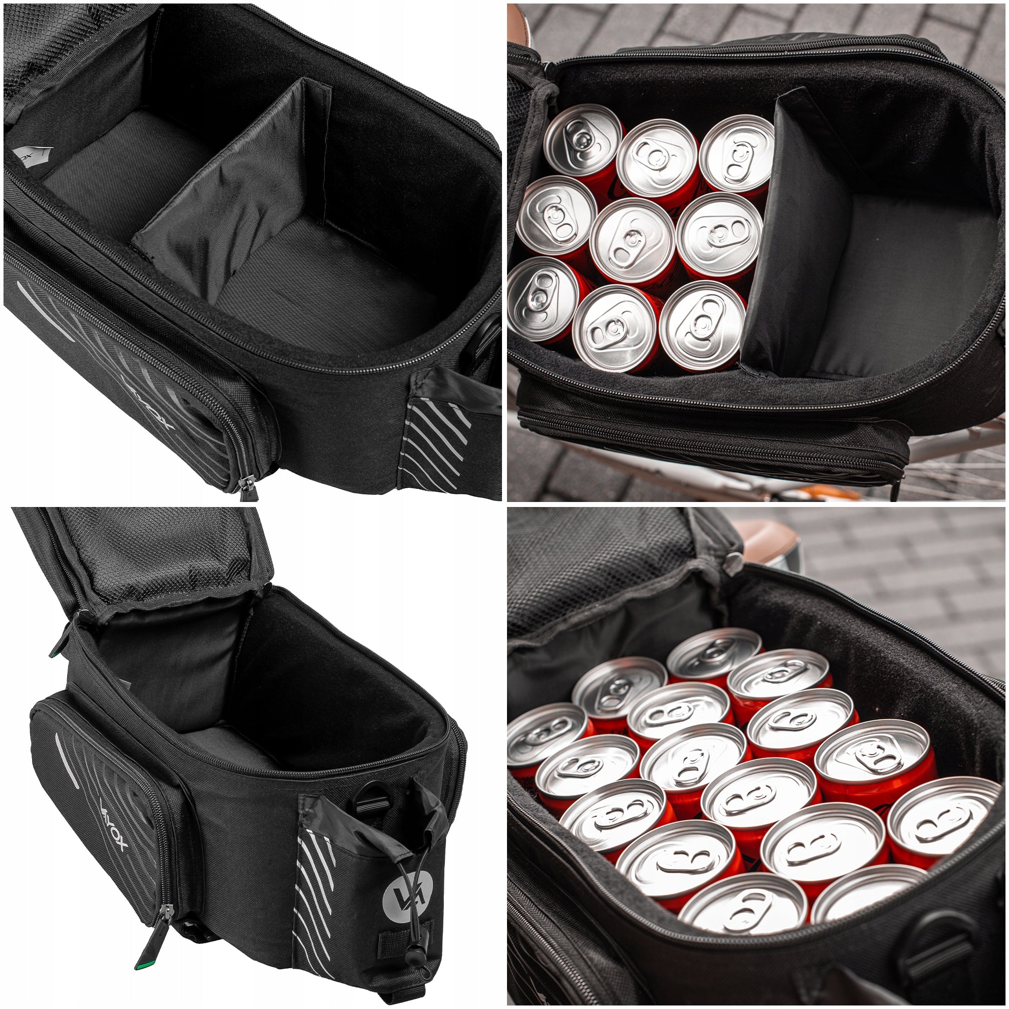 BICYCLE POUCH FOR TRUNK BAG LARGE VELCRO WATERPROOF VAYOX + COVER Brand Vayox