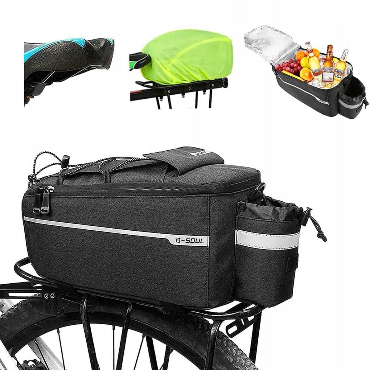 BICYCLE POUCH FOR TRUNK SHOULDER BAG BICYCLE 10L STIFFENED WATERPROOF Brand no brand