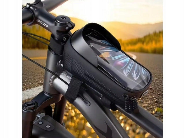 BICYCLE POUCH FRAME BAG WITH STORAGE FOR PHONE WATERPRONE 19x9,5x11cm Manufacturer code 14331