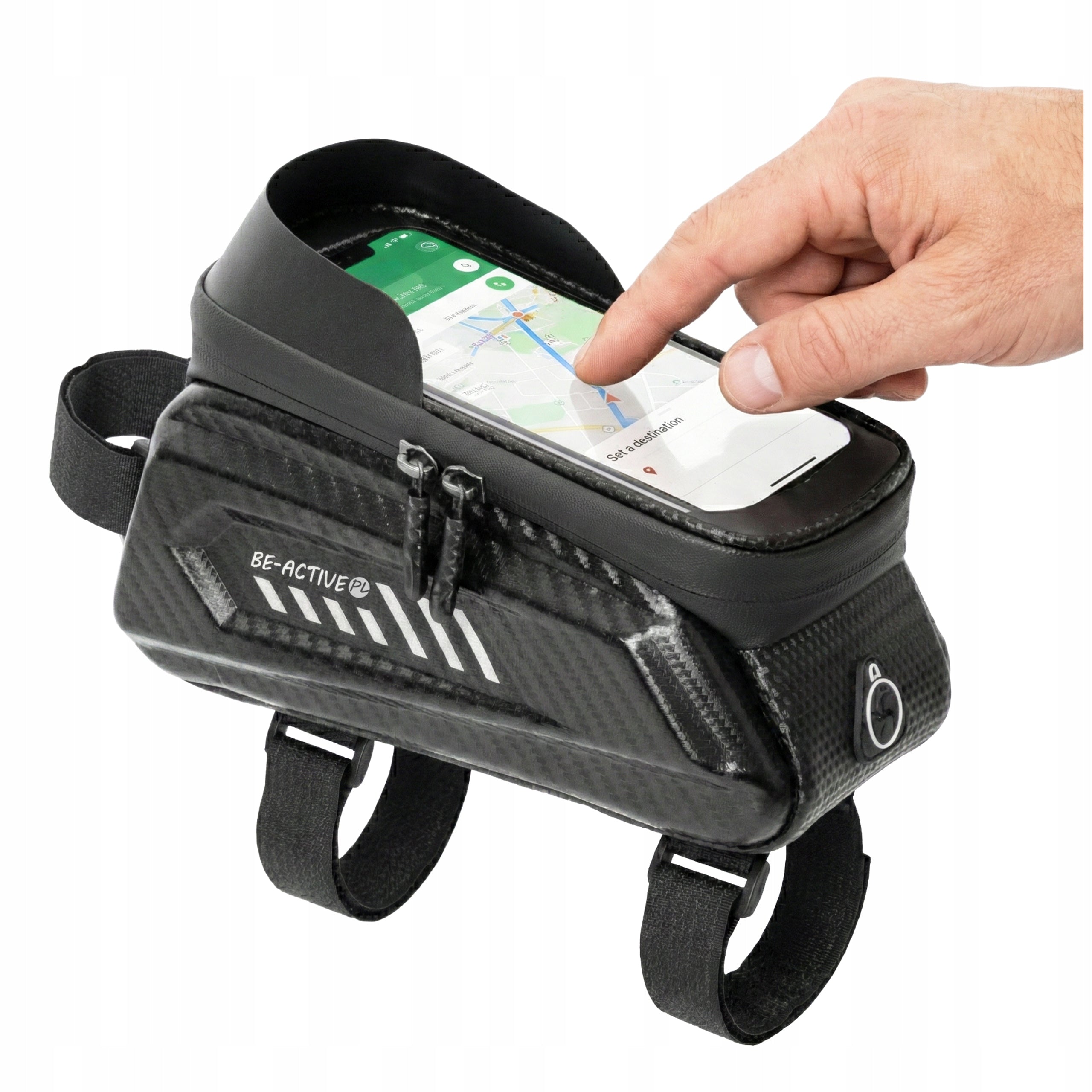 BICYCLE POUCH FRONT WATERPROOF SOLID FOR BIKE WITH PHONE CASE 7,2"