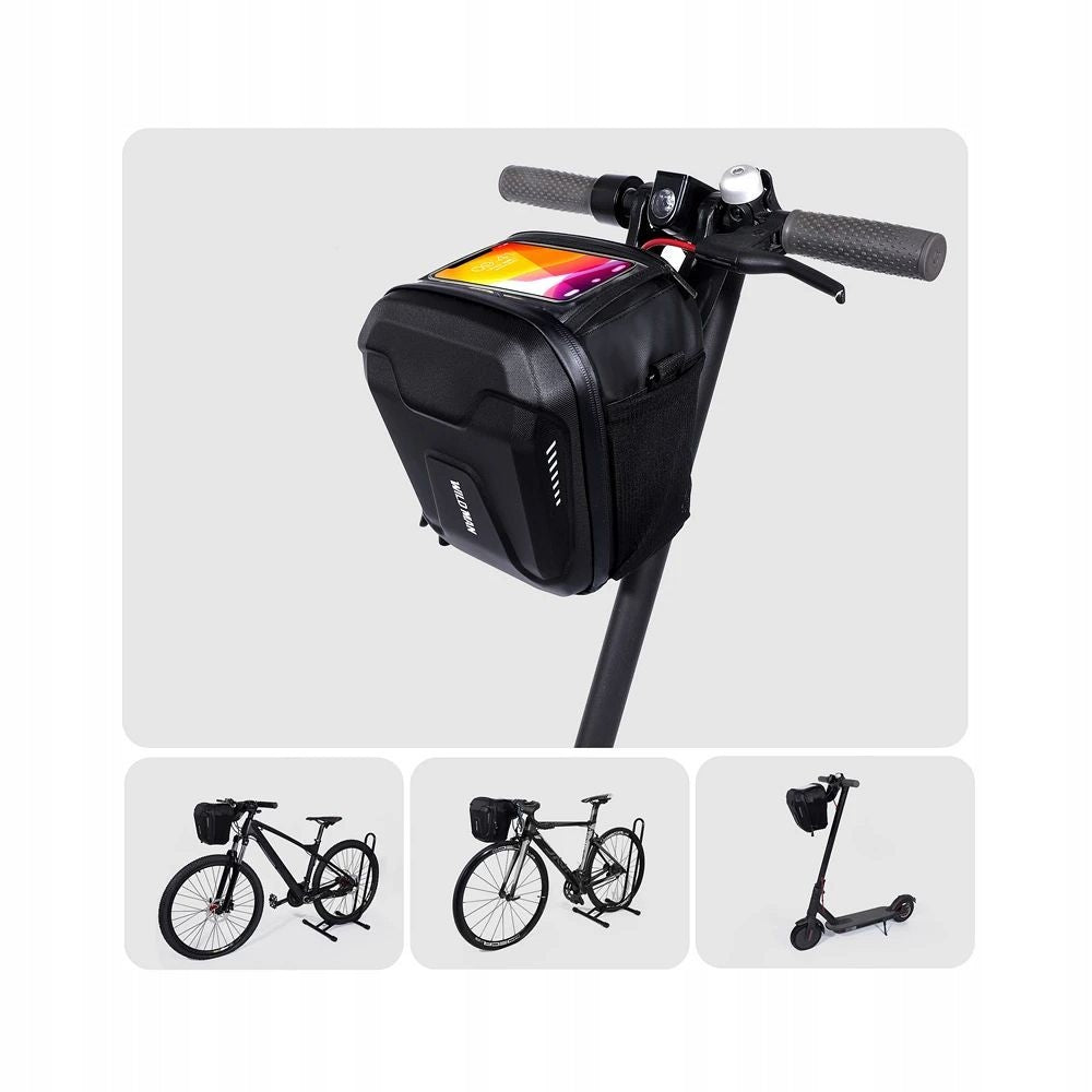 BICYCLE POUCH + PHONE HOLDER - BICYCLE BAG WATERPROOF HANDLEBARS Dominant material synthetic material