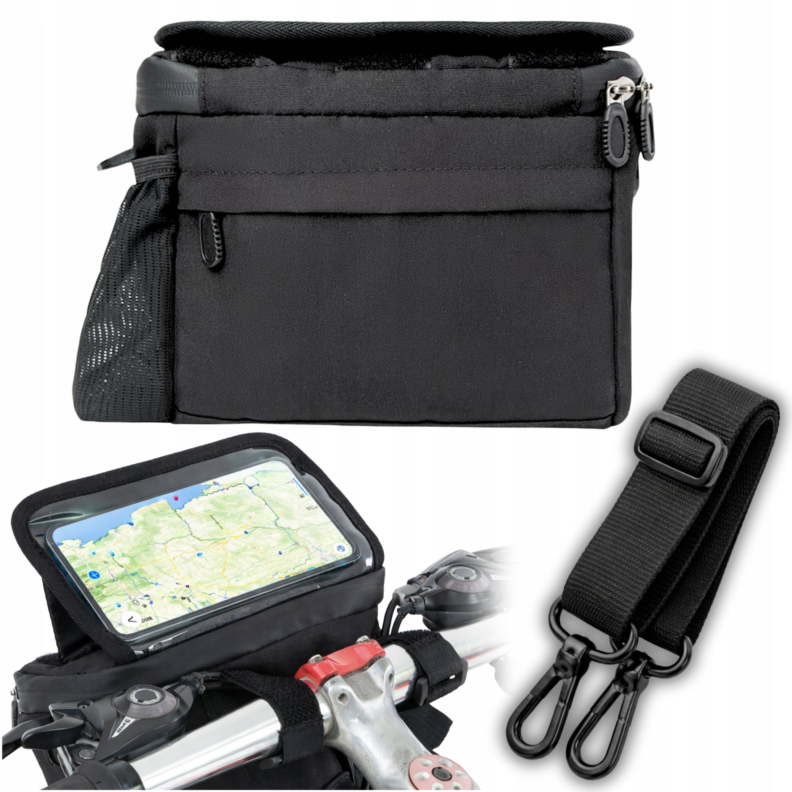 BICYCLE POUCH PHONE HOLDER FRONT WATERPROOF VELCRO HOLDER