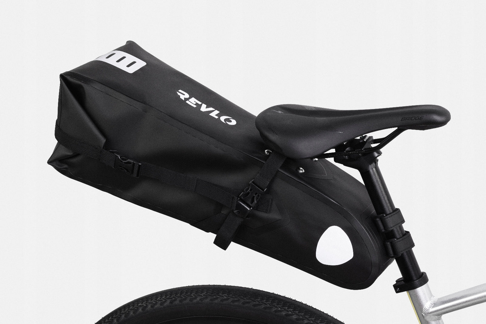 BICYCLE POUCH SEAT BAG FOR BICYCLE REFLECTIVE WATERPROOF 11L Color black