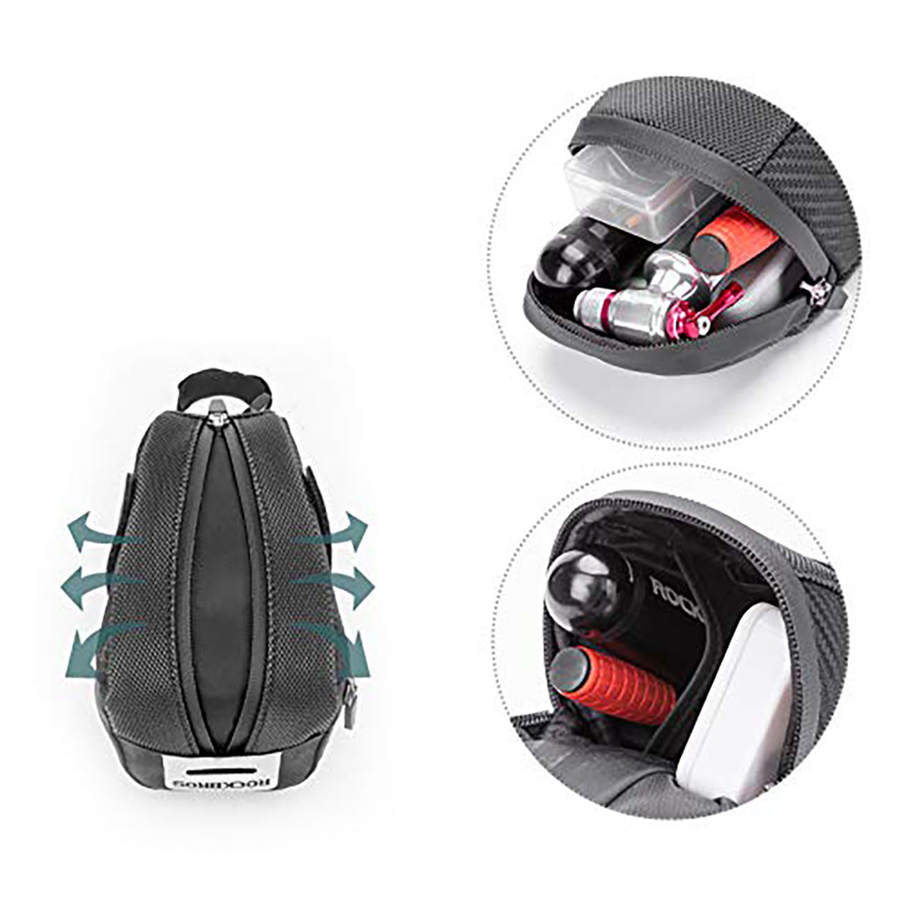 BICYCLE POUCH SEAT BAG WATERPROOF MTB BLACK 0,75L ROCKBROS Brand Rockbros