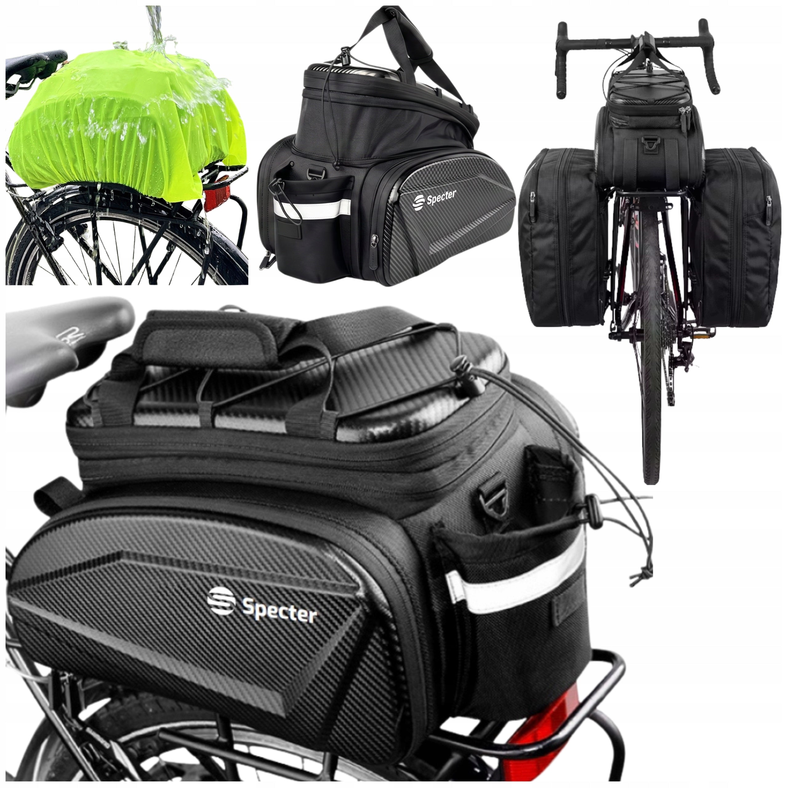 BICYCLE POUCH SPECTER 3W1 14L 17L 35L WATERPROOF BAG LUGGAGE CARRIER COVER
