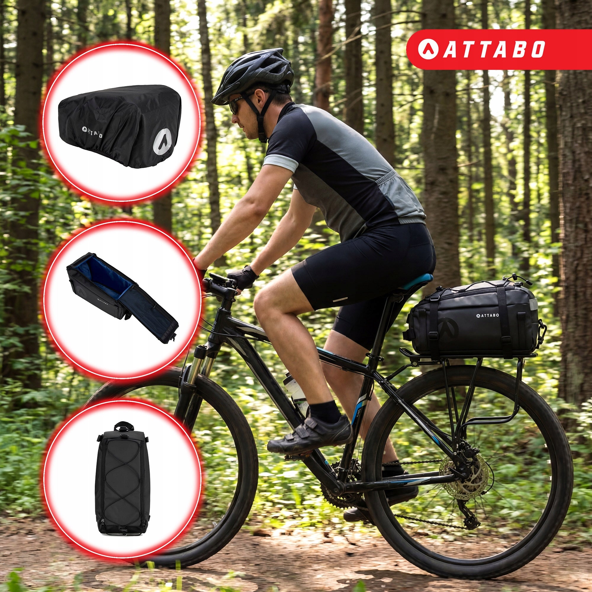 BICYCLE POUCH TRUNK BAG ATTABO MYBACK 7l WATERPROOF FOR BICYCLE Brand Attabo