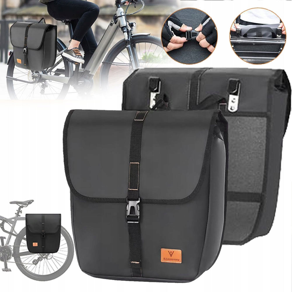 BICYCLE POUCH TRUNK BAG WATERPROOF SIDE REAR ROOMY 20L