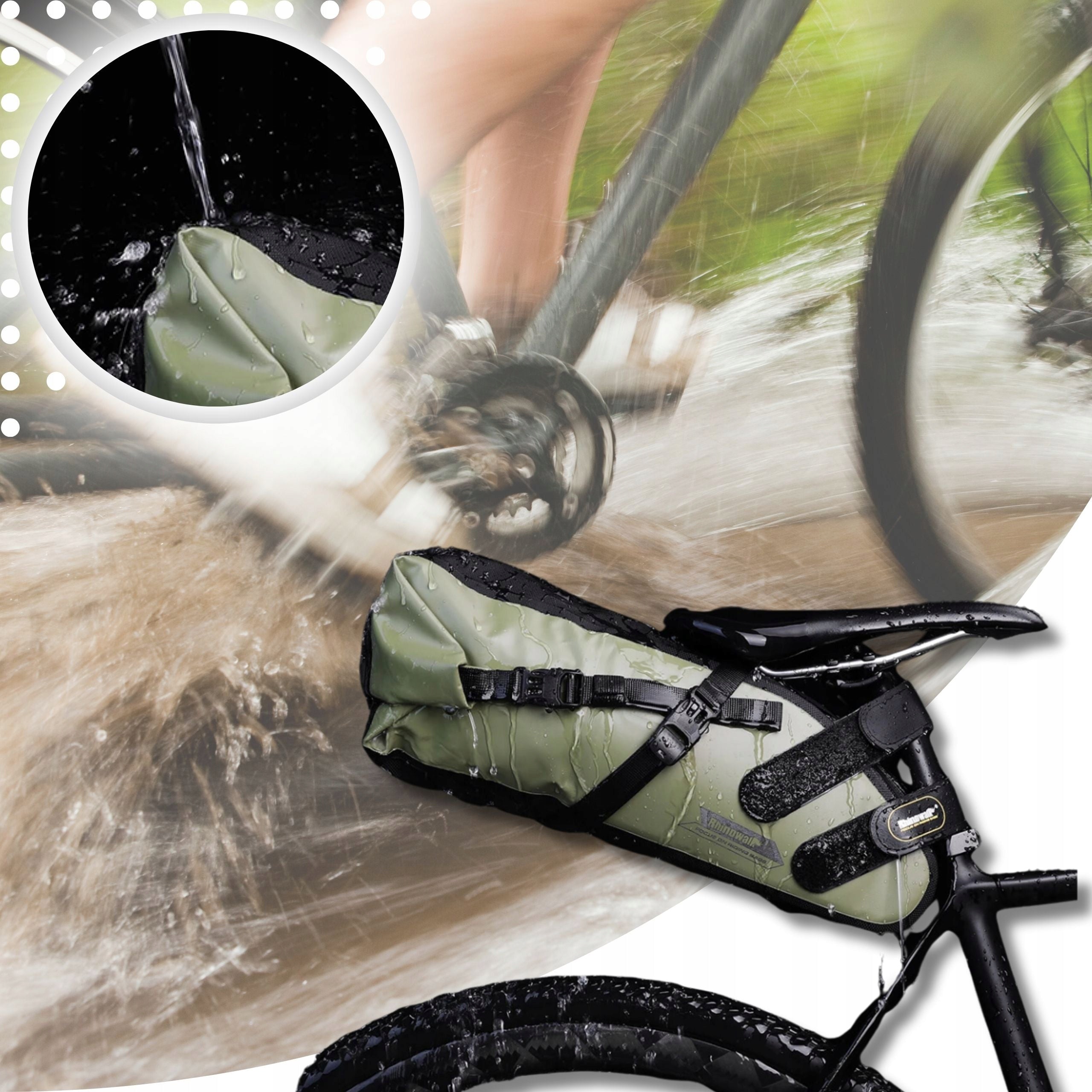 BICYCLE POUCH UNDER SADDLE SEAT BAG 10L WATERPROOF BAG Capacity 10 l