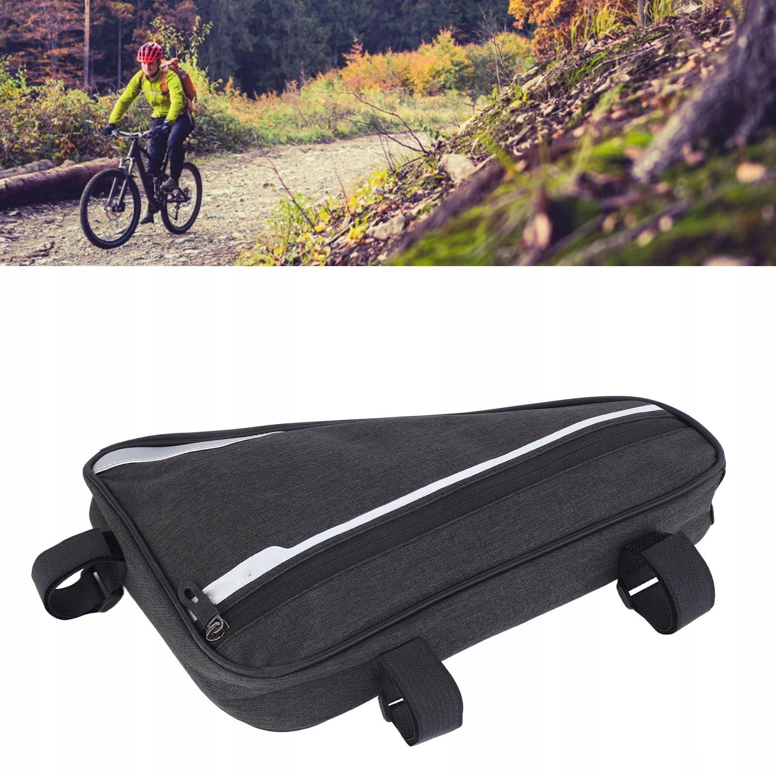 BICYCLE POUCH UNDER THE FRAME THREE-ANGLE WATERPROOF BICYCLE POUCH WITH REFLECTOR Packaging status original