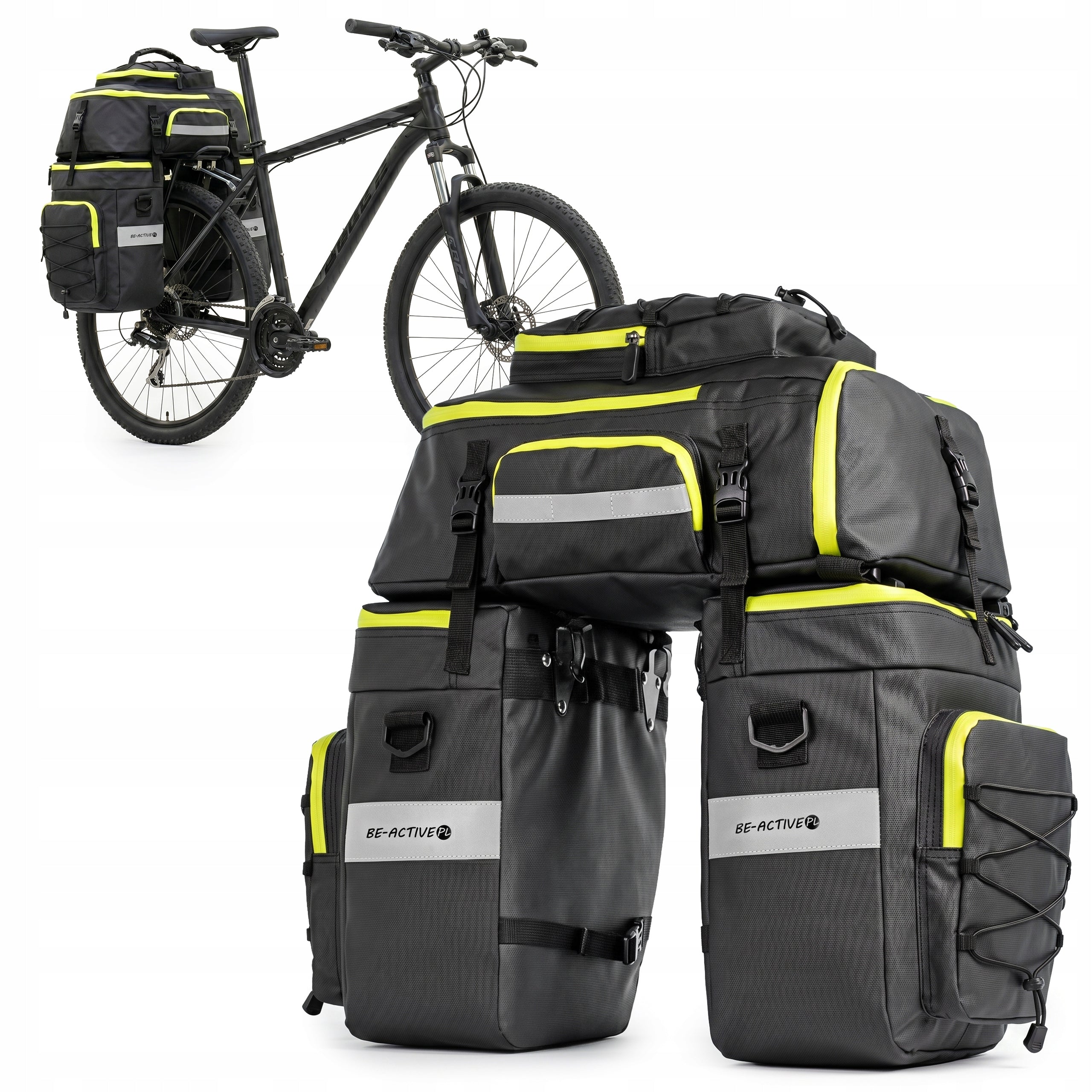 BICYCLE POUCH WATERPROOF 65L 3IN1 BAG BACKPACK FOR TRUNK BIKE LARGE