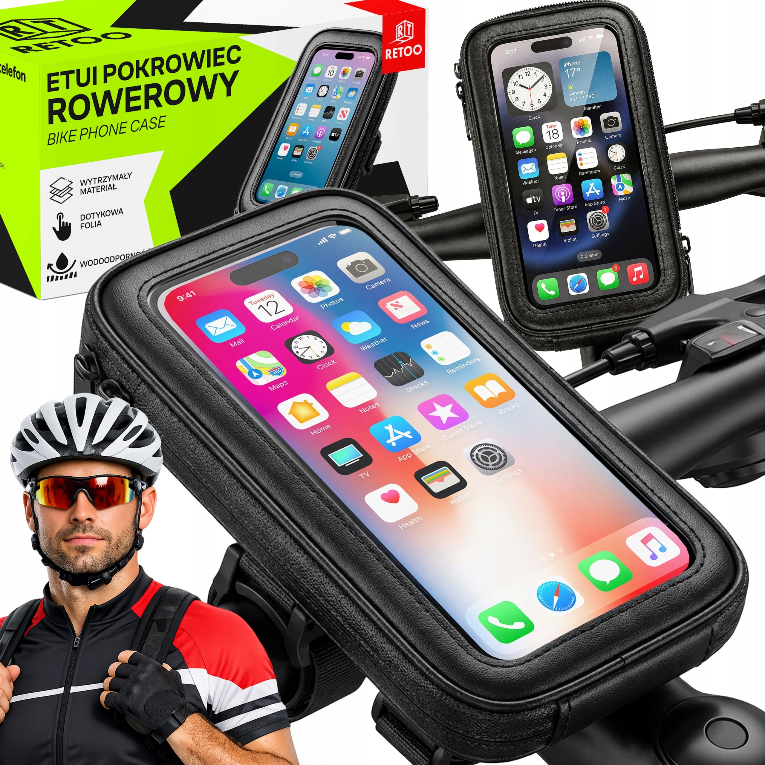 BICYCLE POUCH WATERPROOF BICYCLE PHONE HOLDER WATERPROOF CASE