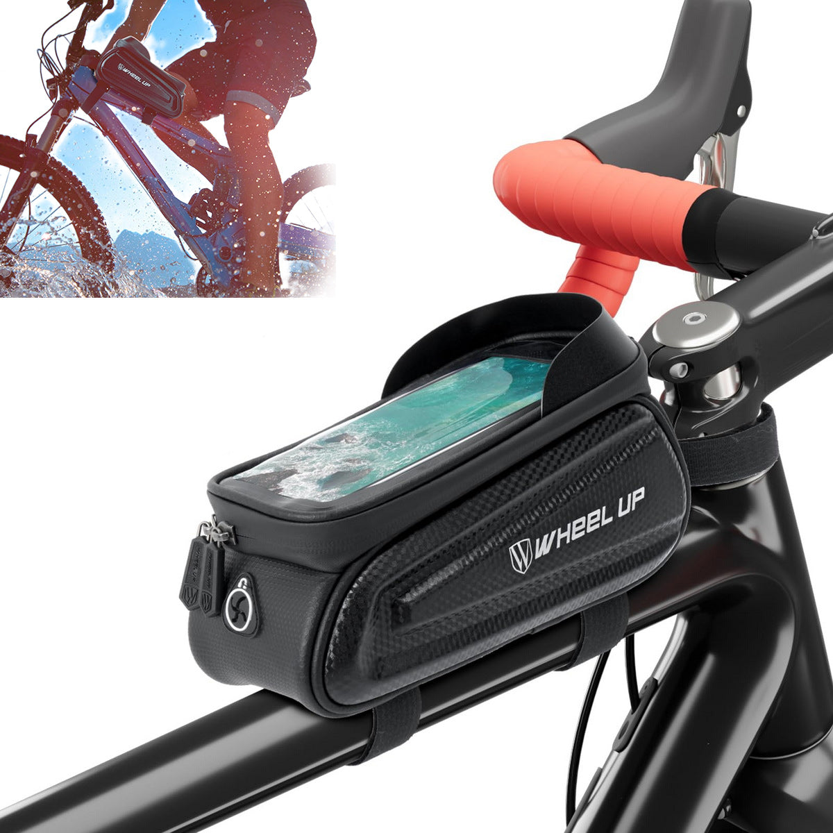 BICYCLE POUCH WATERPROOF PHONE CASE HOLDER BAG POUCH FOR FRAME Brand no brand