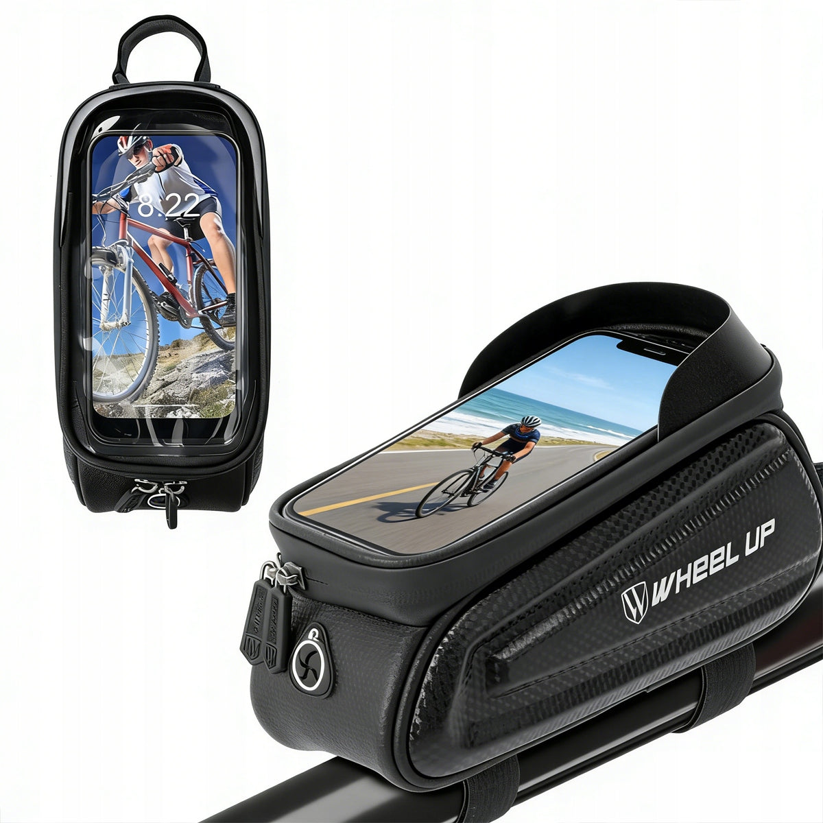 BICYCLE POUCH WATERPROOF PHONE CASE HOLDER BAG POUCH FOR FRAME