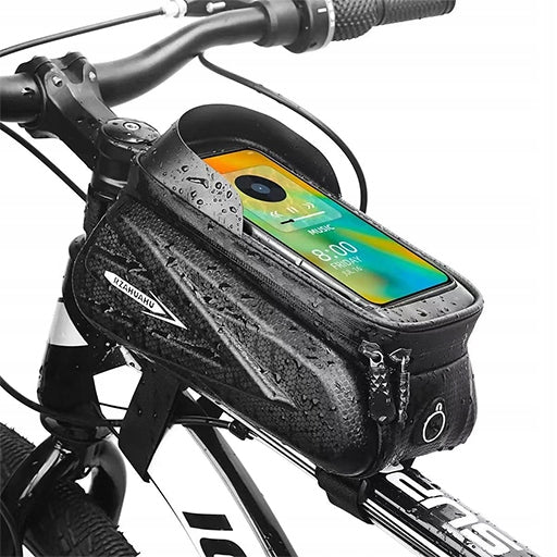 BICYCLE POUCH WATERPROOF PHONE CASE HOLDER FRAME BAG SACHET Capacity 1.5 l