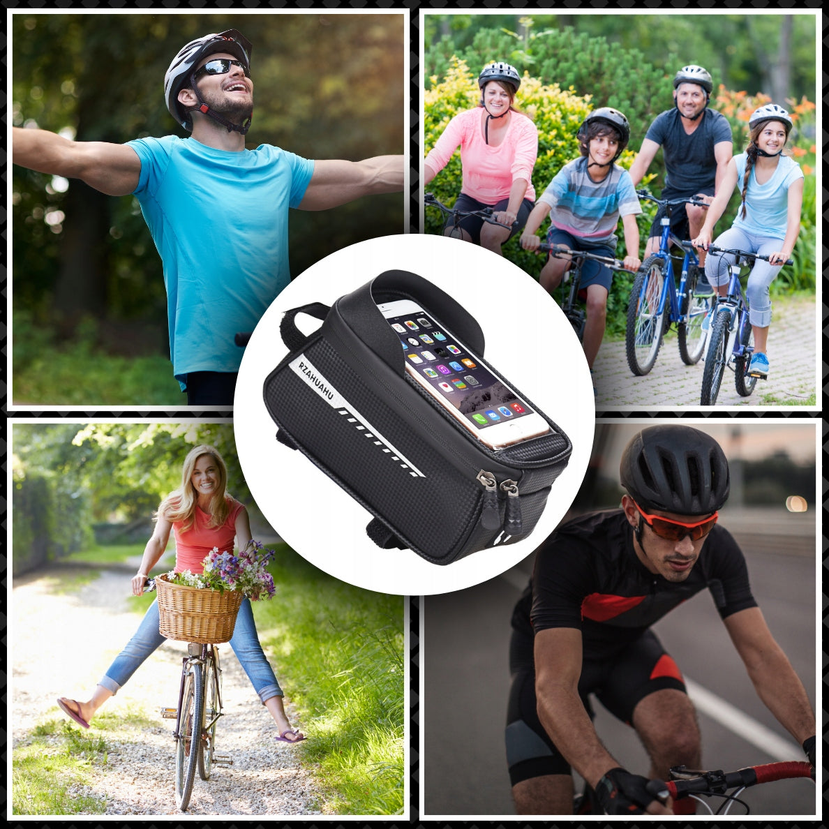 BICYCLE POUCH WATERPROOF PHONE CASE HOLDER FRAME BAG SACHET For mobile