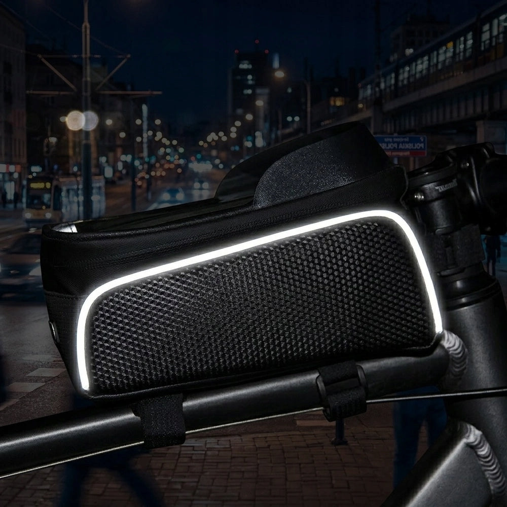 BICYCLE POUCH WATERPROOF PHONE CASE STURDY FRAME BAG POUCH Capacity 0.2 l