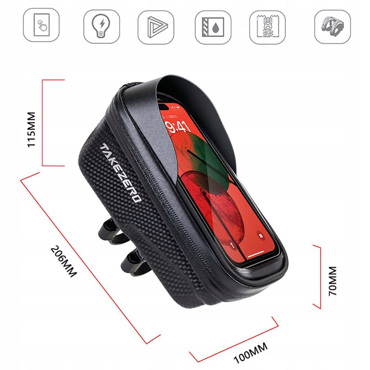 BICYCLE POUCH WATERPROOF PHONE CASE STURDY FRAME BAG POUCH EAN (GTIN) 6931419714988