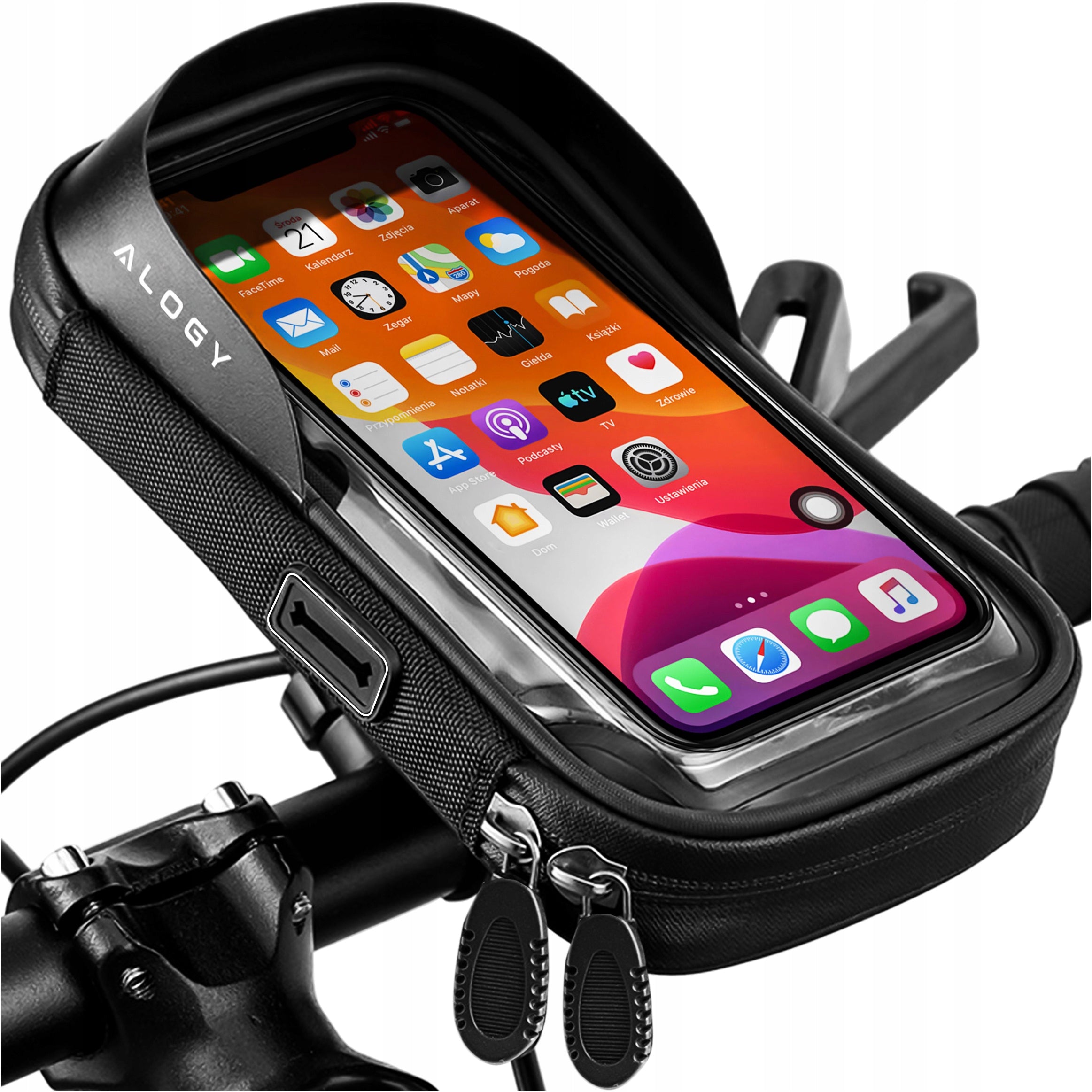 BICYCLE POUCH WATERPROOF PHONE CASE STURDY HANDLEBAR BAG Packaging status original