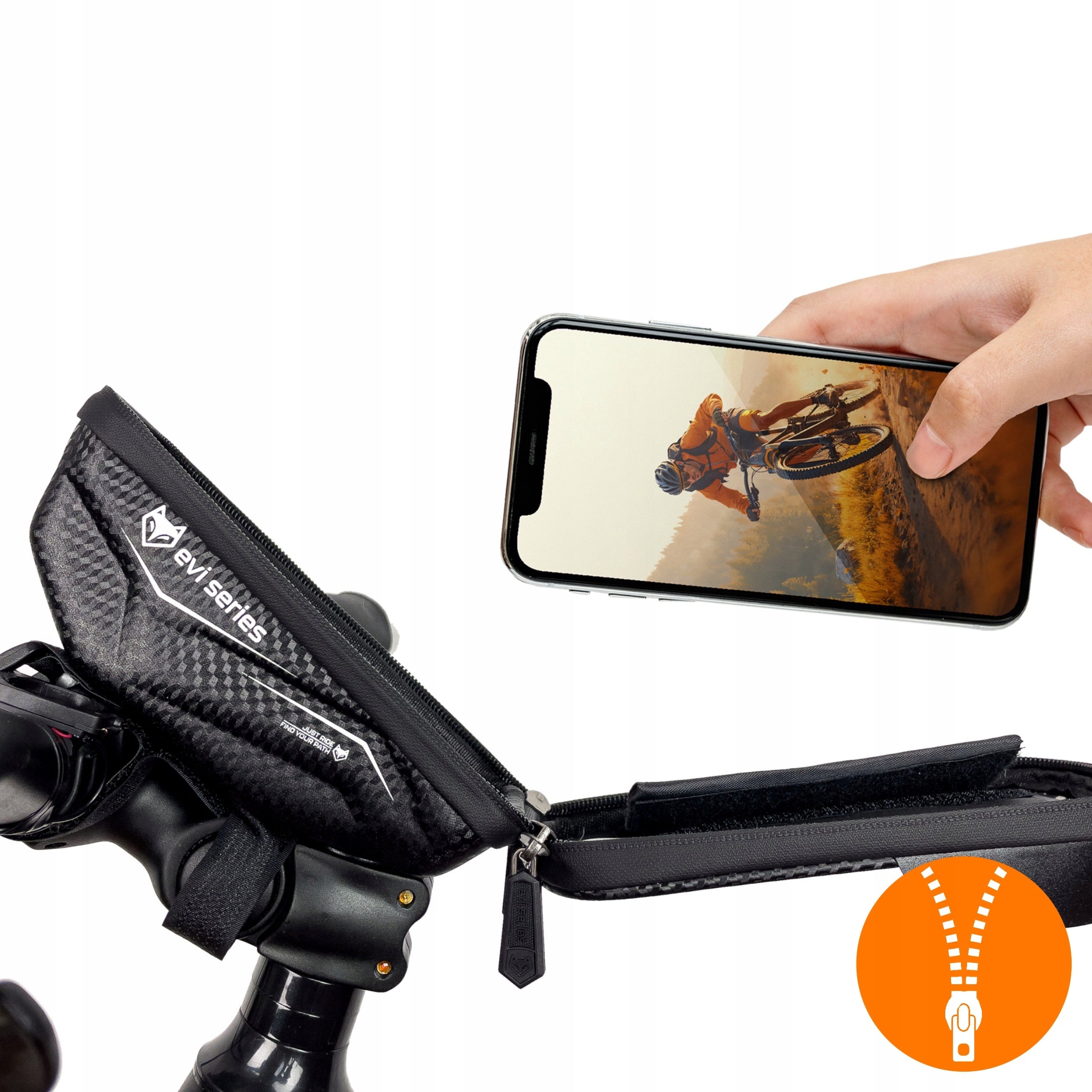 BICYCLE POUCH WATERPROOF PHONE CASE STURDY HANDLEBAR BAG S Brand EVI