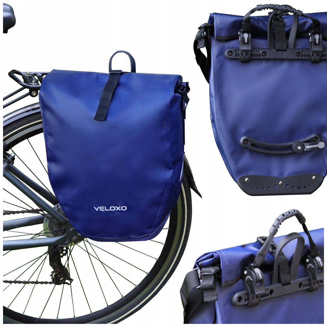 BICYCLE POUCH WATERPROOF VELOXO 25L FOR RACK BLUE ADVENTURE PRO