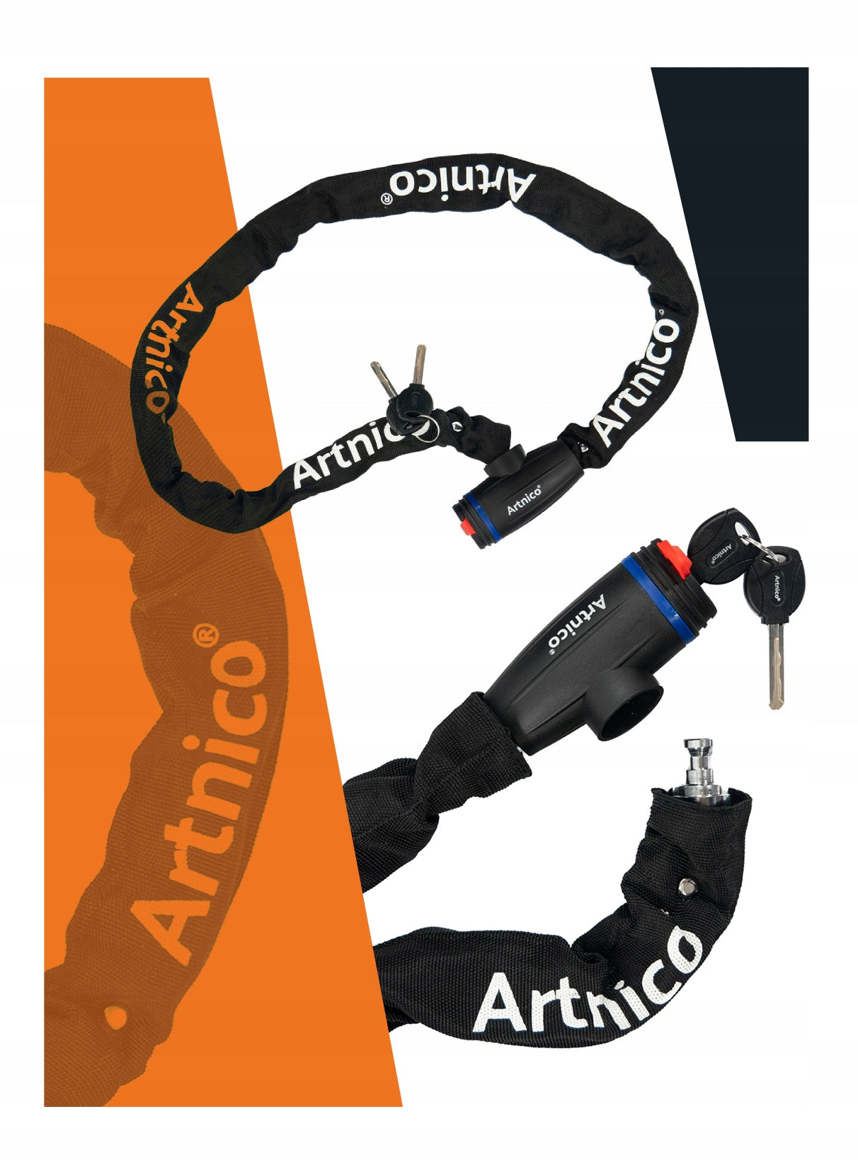 BICYCLE PROTECTION BICYCLE CHAIN THICK STRONG 120cm SAFE Packaging status original