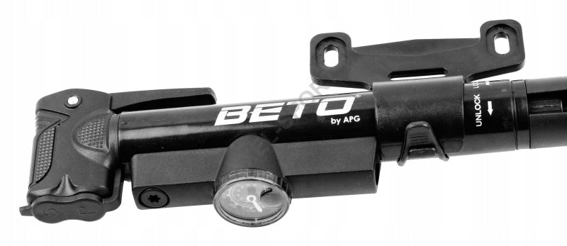 BICYCLE PUMP BETO CLD-038 two-valve PRESSURE GAUGE Color black