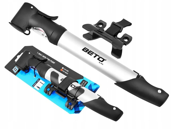 BICYCLE PUMP BETO with pressure gauge ALU DOUBLE PRO